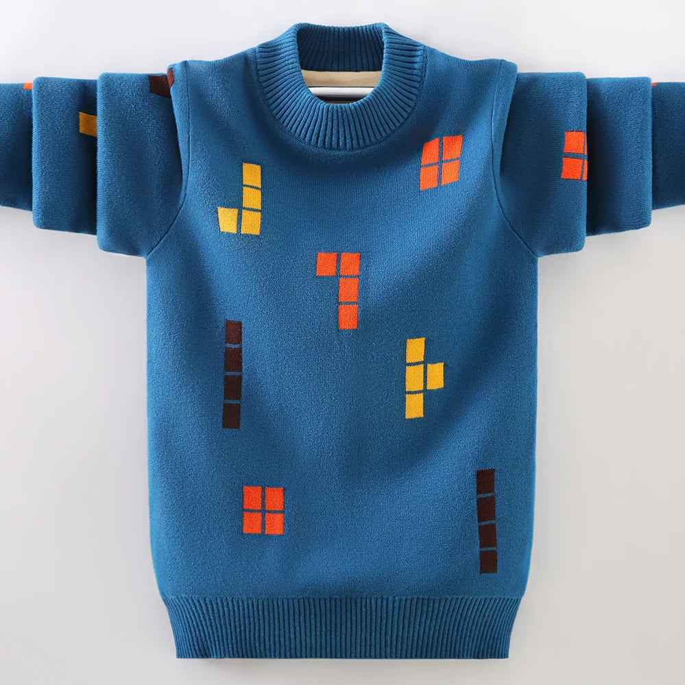 Children's Sweater Winter Boy's Clothing O-Neck Knitting Pullover Sweater Kids Clothes Winter Keep Warm Children's Clothing