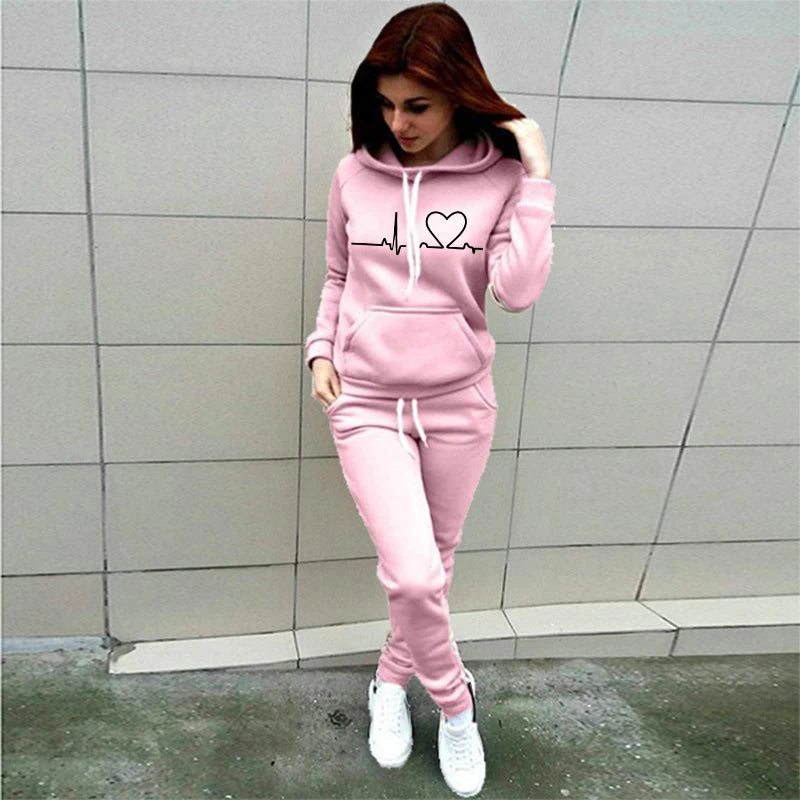 Casual Tracksuit Women Two Piece Set Female Hoodies and Pants Set Outfits Women's Clothing Autumn Winter Sport Sweatshirts Suit