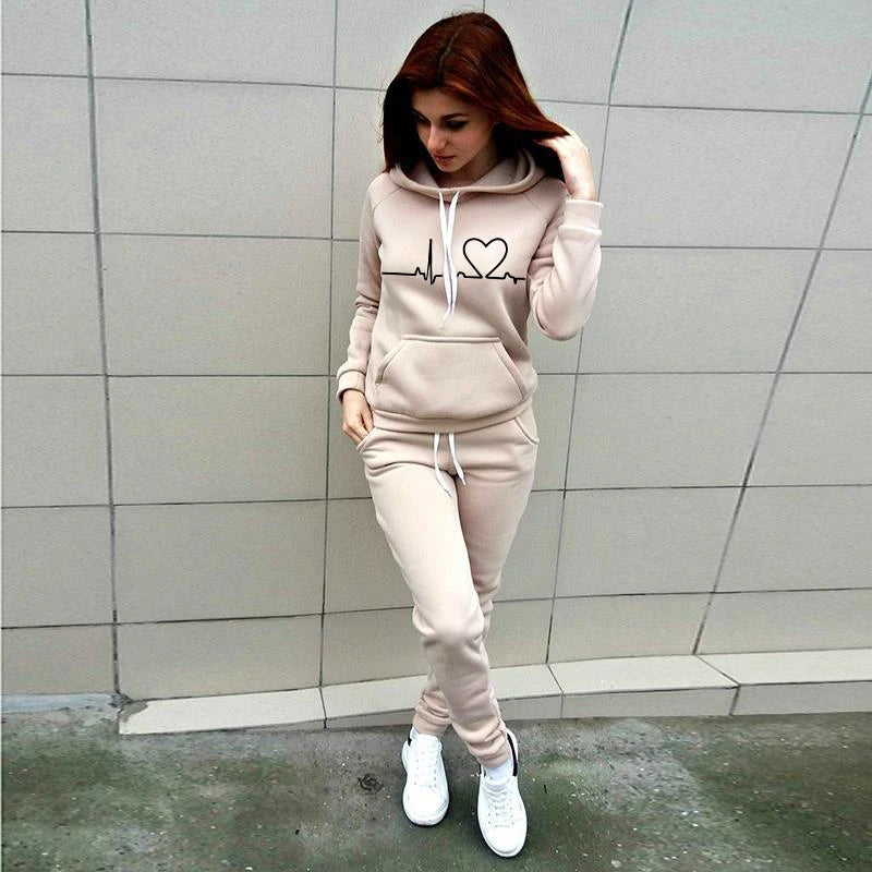 Casual Tracksuit Women Two Piece Set Female Hoodies and Pants Set Outfits Women's Clothing Autumn Winter Sport Sweatshirts Suit