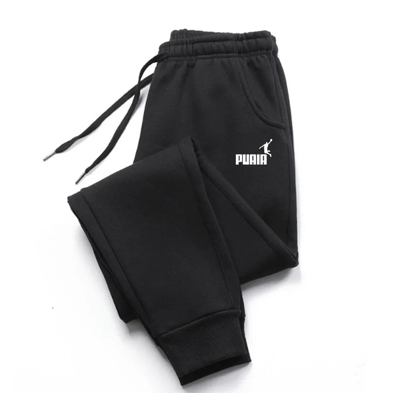 Autumn And Winter Fleece Men's Clothing Trousers Fashion Drawstring Casual Pants Jogging Sports Pants Harajuku Style Sweatpants