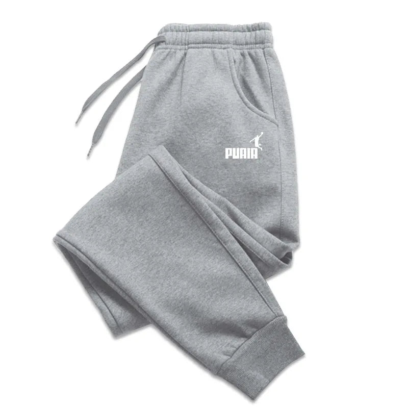 Autumn And Winter Fleece Men's Clothing Trousers Fashion Drawstring Casual Pants Jogging Sports Pants Harajuku Style Sweatpants