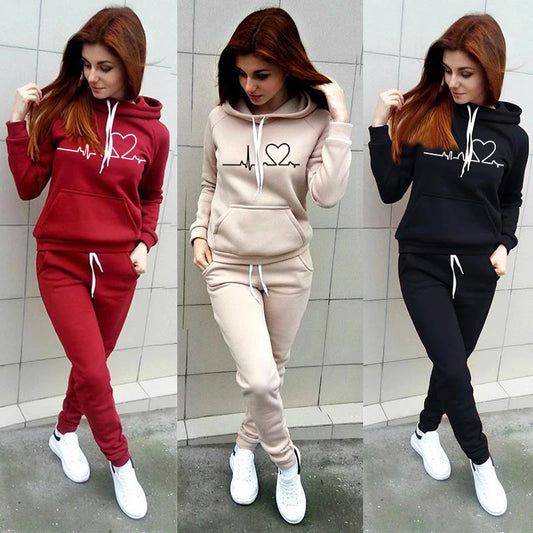 Casual Tracksuit Women Two Piece Set Female Hoodies and Pants Set Outfits Women's Clothing Autumn Winter Sport Sweatshirts Suit