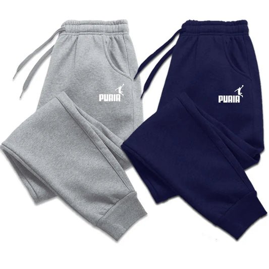 Autumn And Winter Fleece Men's Clothing Trousers Fashion Drawstring Casual Pants Jogging Sports Pants Harajuku Style Sweatpants